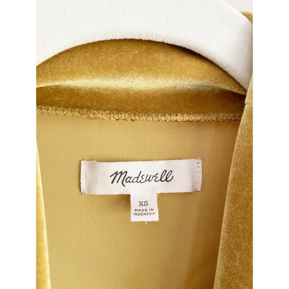 Madewell Gold Velvet Mockneck Tee Short Sleeves Top Size XS - Picture 4 of 9